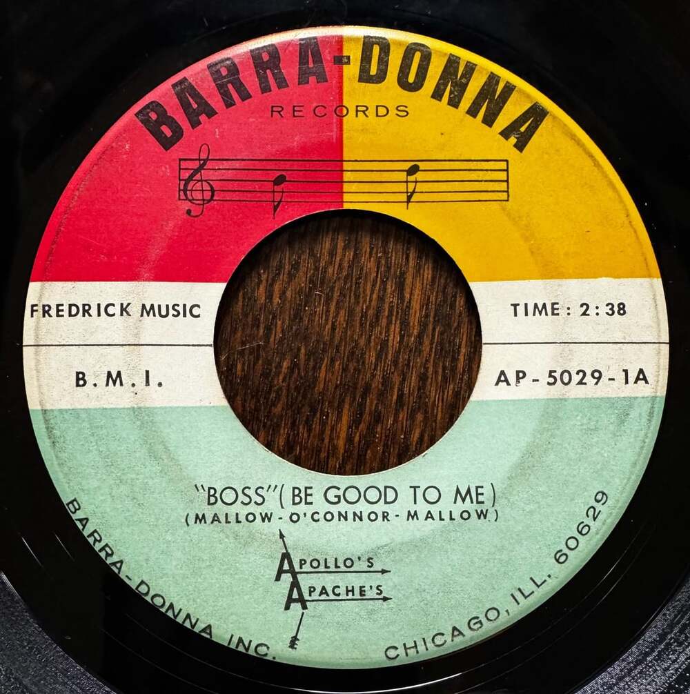 VINYL Apollo's Apache's Boss (Be Good To Me) / Cry Me A Lie 7” 45 IL GARAGE ROCK